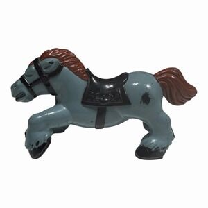 Fisher Price Great Adventure Vintage 1994 GREY HORSE Cowboy Western Replacement